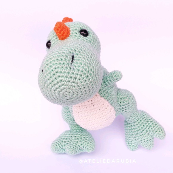 Dinossauro T-Rex de crochê Amigurumi - Imagem 4