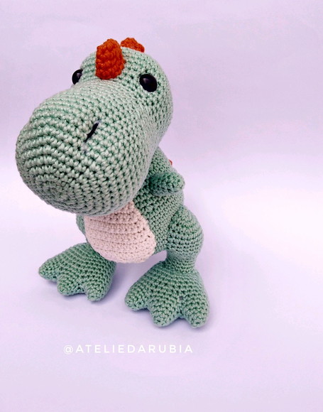 Dinossauro T-Rex de crochê Amigurumi - Imagem 2