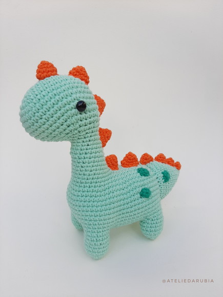 Dupla Dinossauros de crochê Amigurumi - Imagem 3