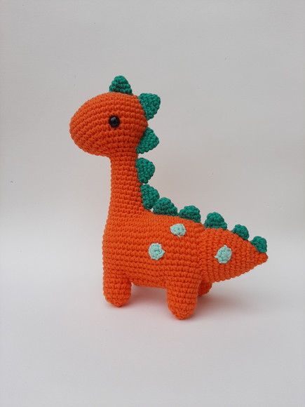 Dupla Dinossauros de crochê Amigurumi - Imagem 4