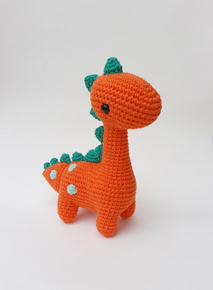 Dupla Dinossauros de crochê Amigurumi - Imagem 2