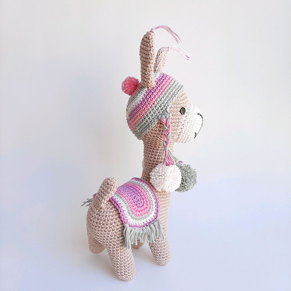Dupla Lhama de crochê Amigurumi - Imagem 3