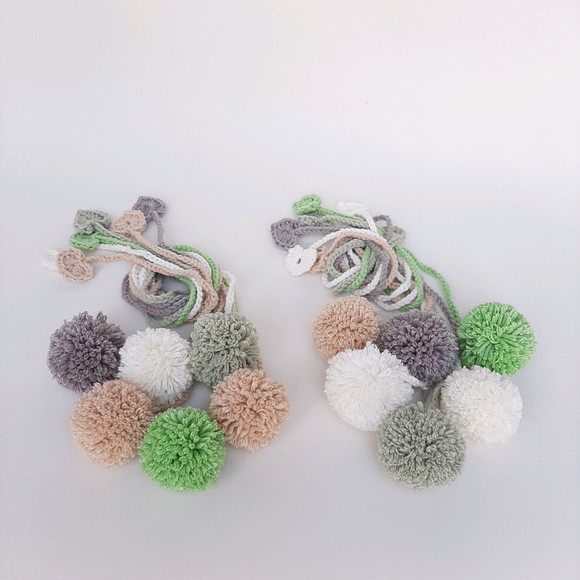 Kit Prendedor de cortina Pompom Crochê - Imagem 4