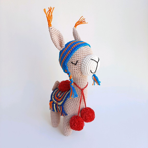 Lhama de crochê Amigurumi