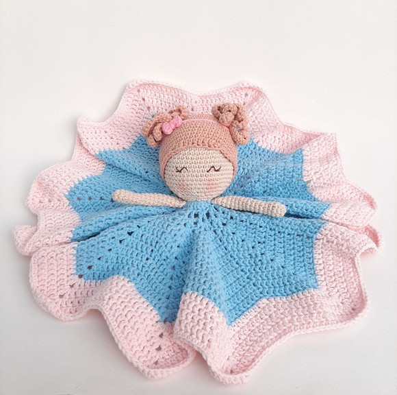 Mobile de Berço Anjinha Amigurumi Crochê + Naninha - Imagem 5