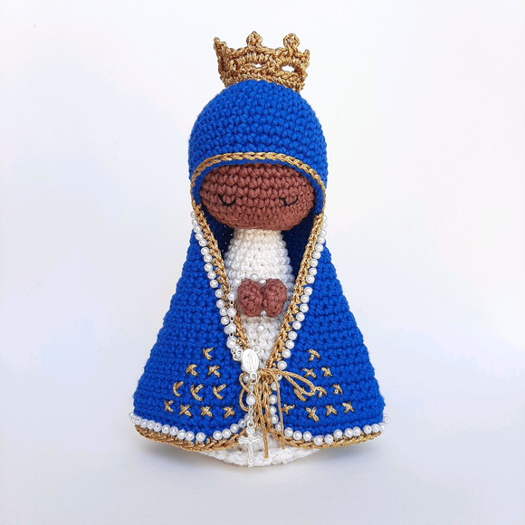 Nossa Senhora Aparecida de Crochê Amigurumi - Imagem 3