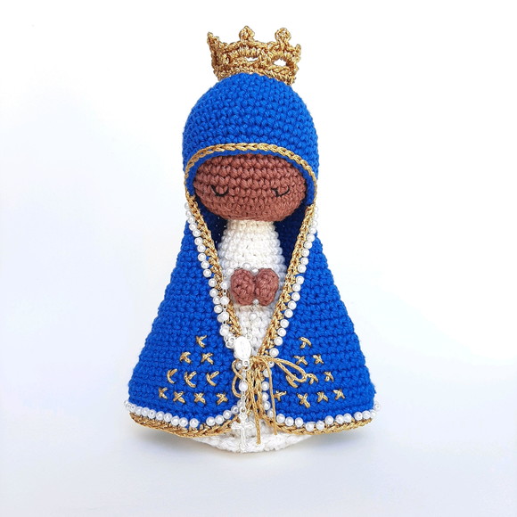 Nossa Senhora Aparecida de Crochê Amigurumi - Imagem 5