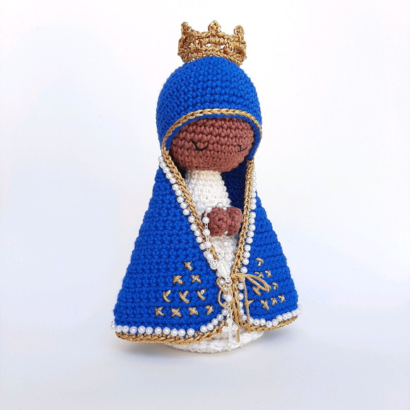 Nossa Senhora Aparecida de Crochê Amigurumi - Imagem 4