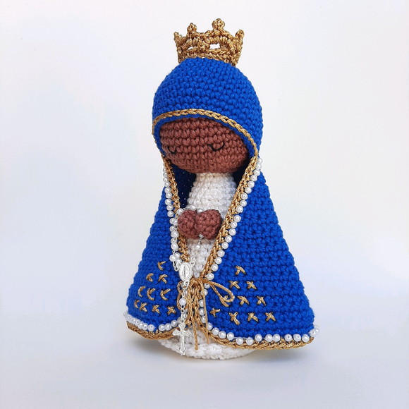 Nossa Senhora Aparecida de Crochê Amigurumi - Imagem 2