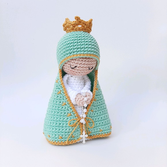 Nossa Senhora Aparecida de Crochê Amigurumi - Imagem 3