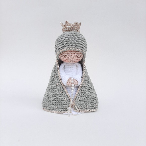 Nossa Senhora de Crochê Amigurumi Santinha - Imagem 2
