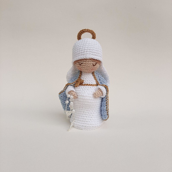 Nossa Senhora do Ó, Maria Gravida de Crochê Amigurumi - Imagem 2