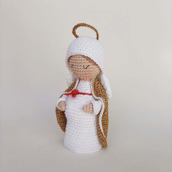Nossa Senhora do Ó, Maria Grávida de Crochê Amigurumi - Imagem 2