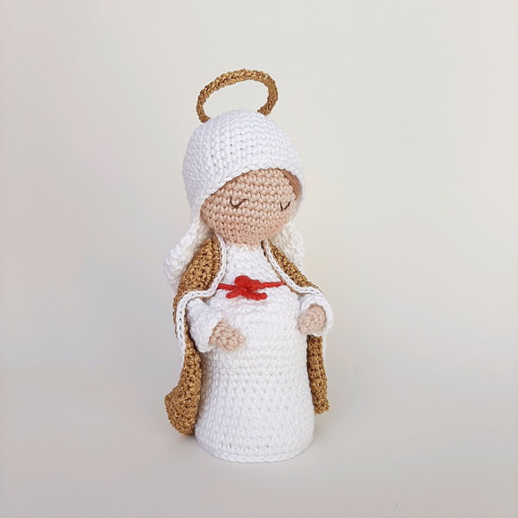 Nossa Senhora do Ó, Maria Grávida de Crochê Amigurumi