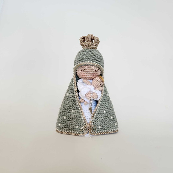 Nossa Senhora e Menino Jesus Crochê Amigurumi - Imagem 2