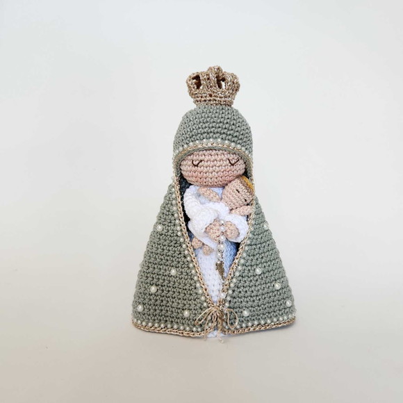 Nossa Senhora e Menino Jesus Crochê Amigurumi