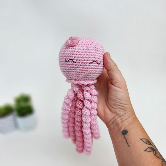 Polvo Amigurumi Crochê Terapêutico - Imagem 2