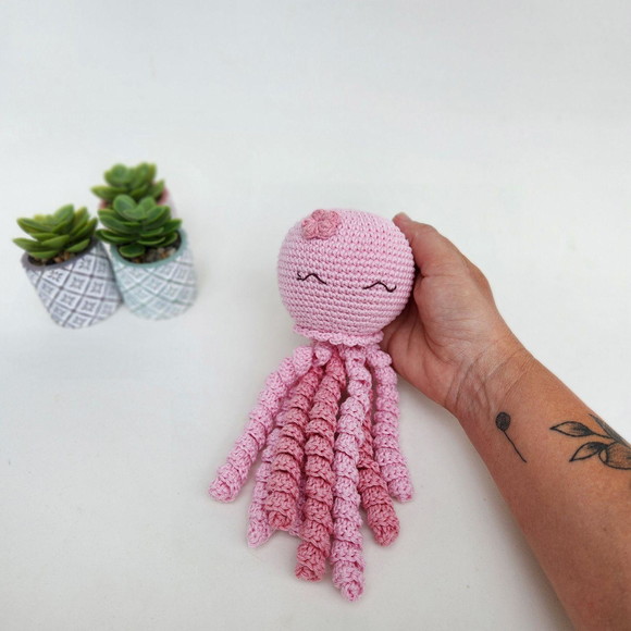 Polvo Amigurumi Crochê Terapêutico - Imagem 3