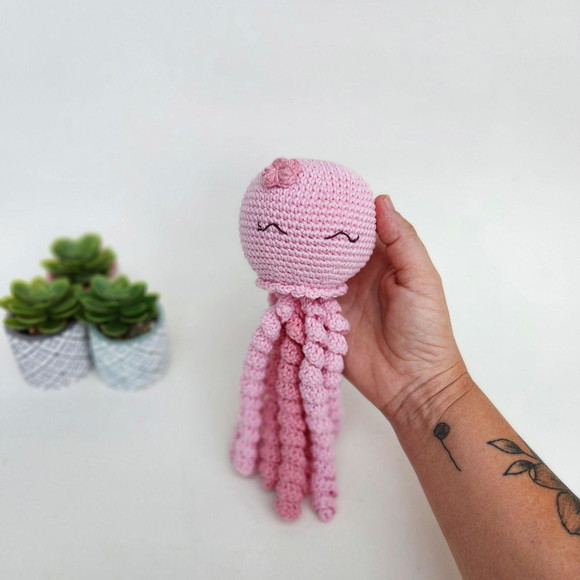 Polvo Amigurumi Crochê Terapêutico - Imagem 4
