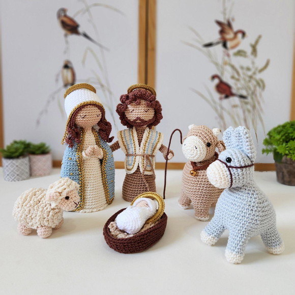 Presépio Sagrada Família Amigurumi Crochê - Imagem 2