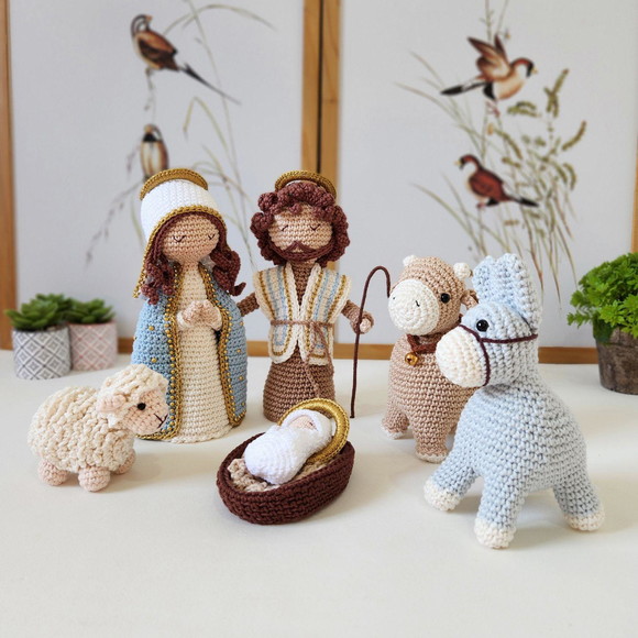 Presépio Sagrada Família Amigurumi Crochê - Imagem 3