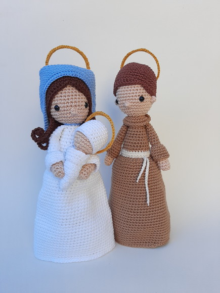 Sagrada Família Amigurumi Crochê Presépio - Imagem 5