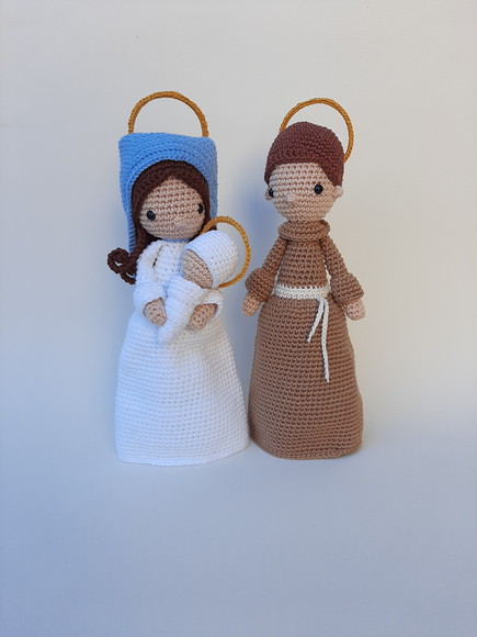 Sagrada Família Amigurumi Crochê Presépio - Imagem 3