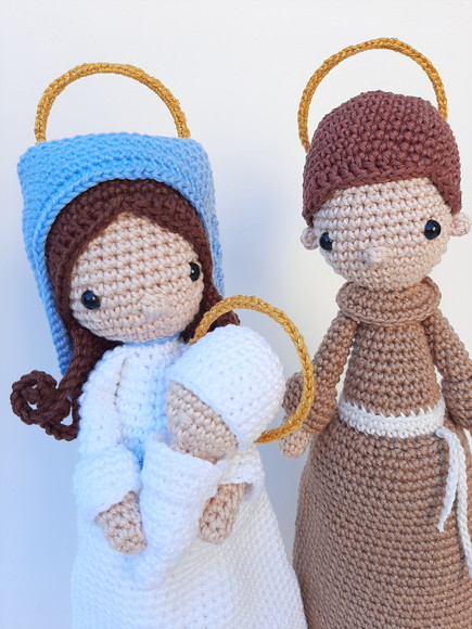 Sagrada Família Amigurumi Crochê Presépio - Imagem 2