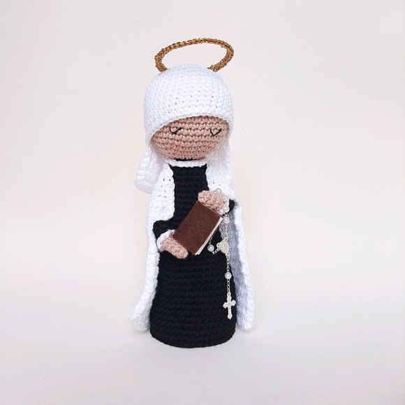 Santa Francisca Romana Crochê Amigurumi