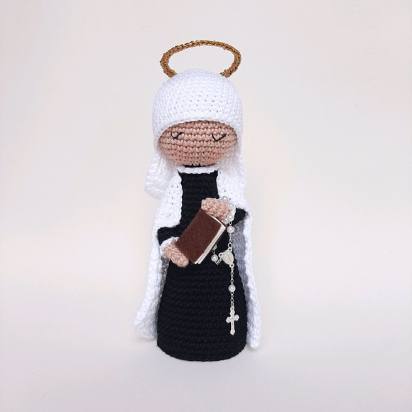 Santa Francisca Romana Crochê Amigurumi - Imagem 4