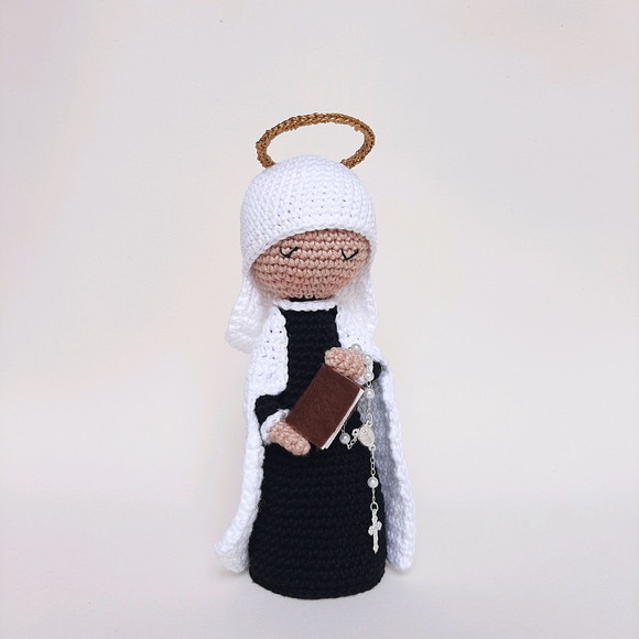 Santa Francisca Romana Crochê Amigurumi - Imagem 5