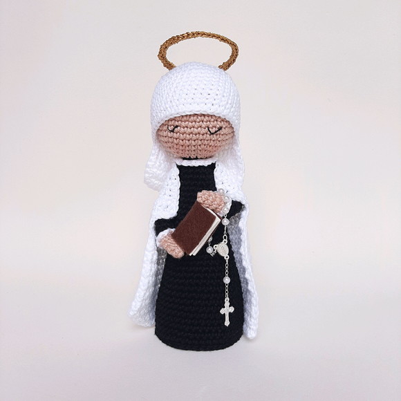 Santa Francisca Romana Crochê Amigurumi - Imagem 3