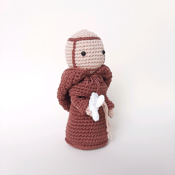 São Francisco de Assis de Crochê Amigurumi - Imagem 2