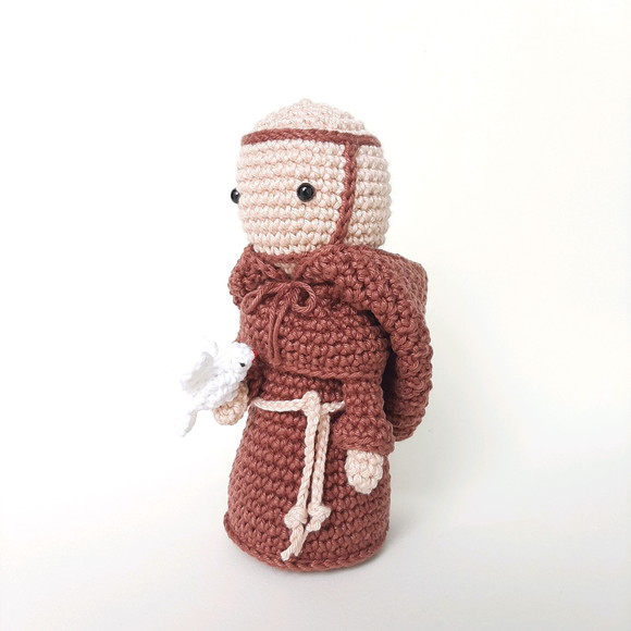 São Francisco de Assis de Crochê Amigurumi - Imagem 3
