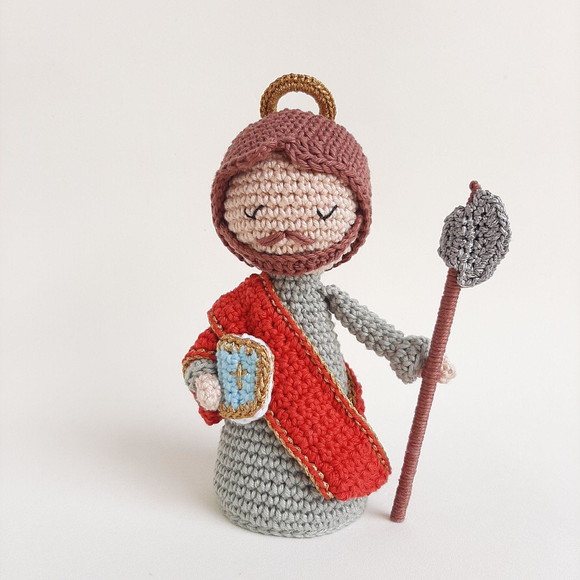 São Judas Tadeu Crochê Amigurumi - Imagem 2
