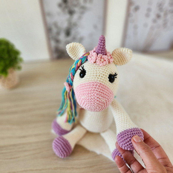 Unicórnio de Crochê Amigurumi - Imagem 3