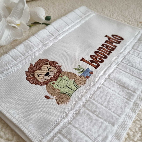 Toalha de Boca para Bebê Bordada Personalizado