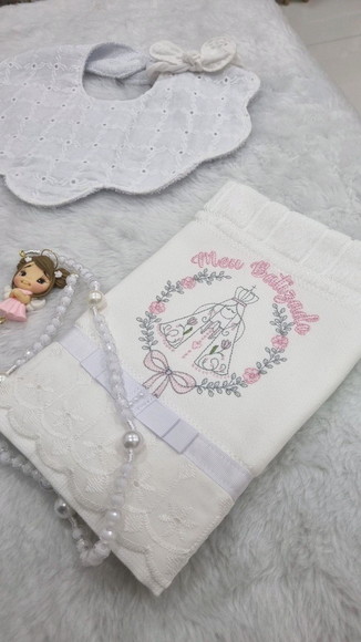Toalha para Batizado Personalizado Bordado - Imagem 4