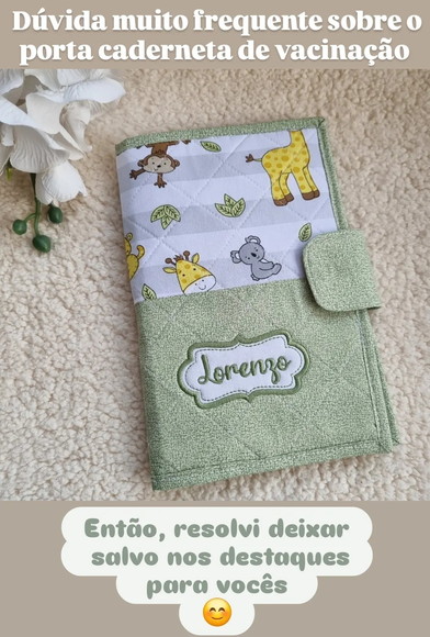 Porta Caderneta de Vacinação do Bebê Personalizada Menino - Imagem 3