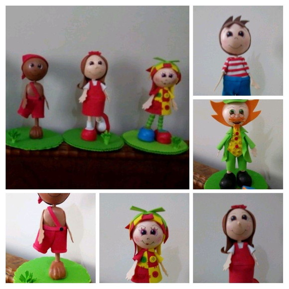 5 personagens Sítio do pica pau amarelo