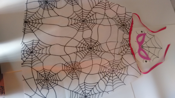 Capa e máscara Homem ou mulher aranha - Imagem 3