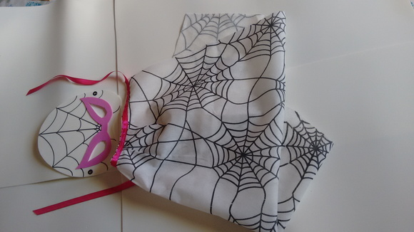 Capa e máscara Homem ou mulher aranha - Imagem 5