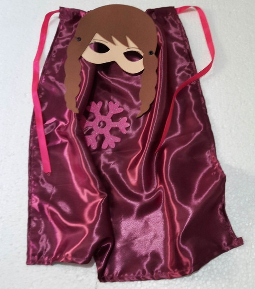 Capas de Cetim e Máscaras Anna Frozen