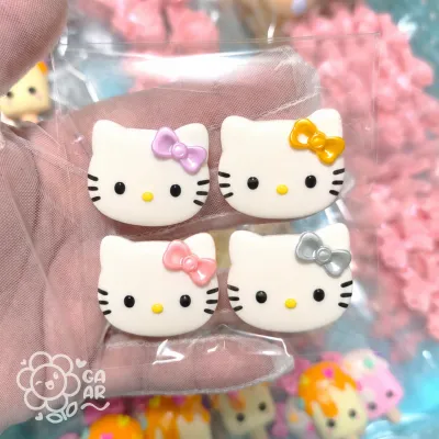 Aplique Hello Gatinha em Biscuit