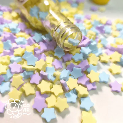 Confeitos Fake Mini Estrelinhas em Biscuit