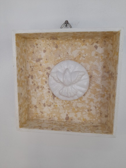 .placa em mdf Branca com Divino - Imagem 3