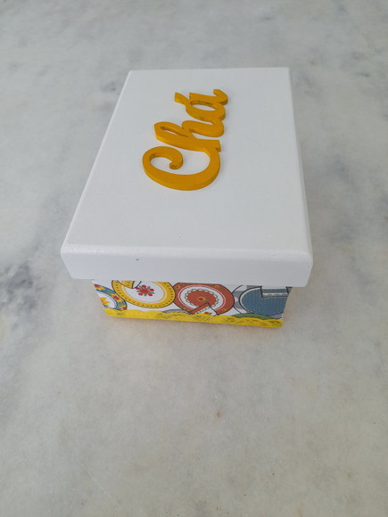 Caixa em mdf para Costura c/ Duas Divisórias Decoradas - Imagem 2