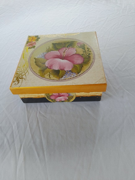 Caixa em mdf para Joia / Bijuteria Decoração Floral