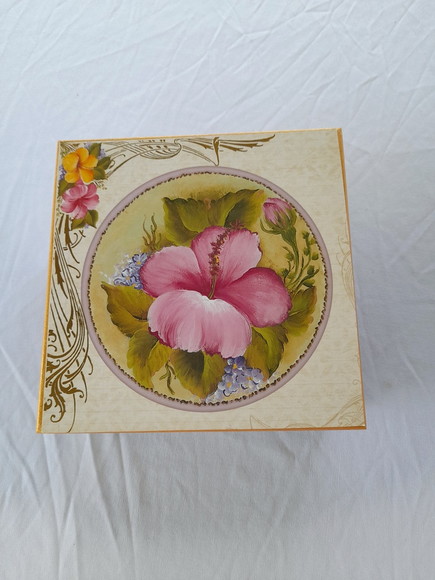 Caixa em mdf para Joia / Bijuteria Decoração Floral - Imagem 3