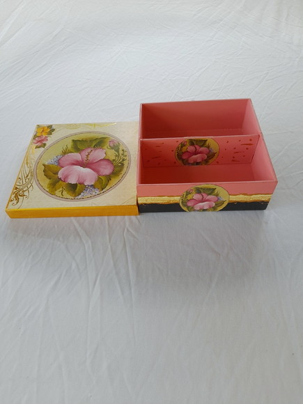 Caixa em mdf para Joia / Bijuteria Decoração Floral - Imagem 5